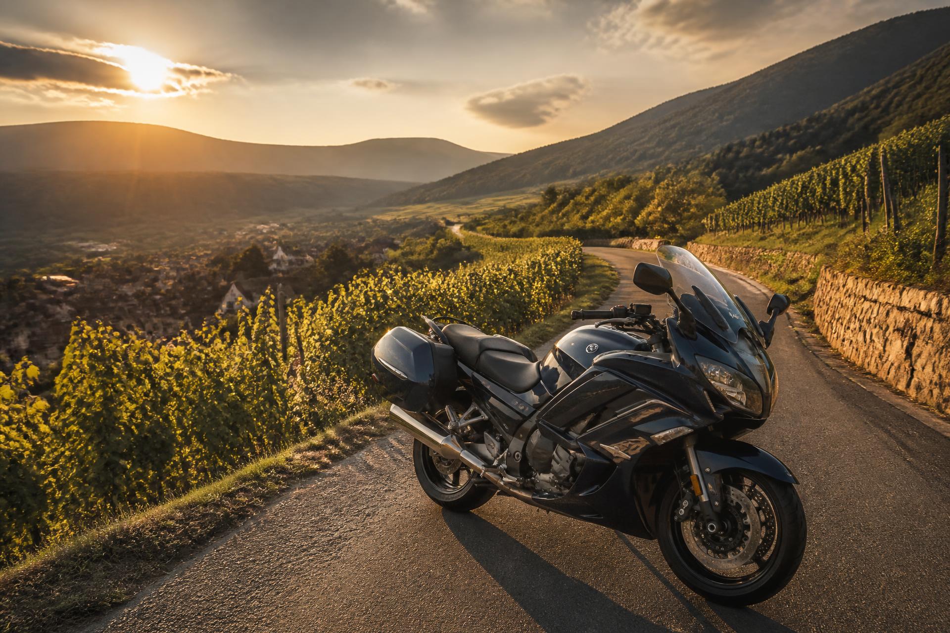Motards sur la route des Vosges
